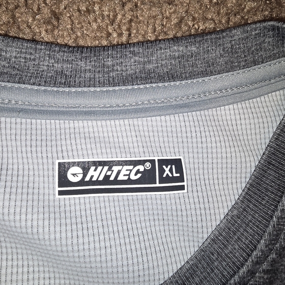 Hi-Tec Men Grey Blue WrigleyShade Colorblock UPF 50 Crew T-Shirt XL - Picture 4 of 7